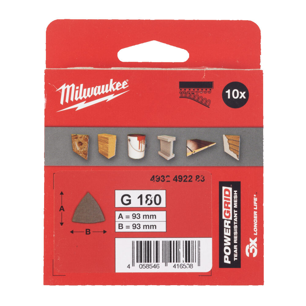 MILWAUKEE Шлифовальные листы сетчастые MESH 93 X 93 H&L GR 240 -10 шт. | 4932492284