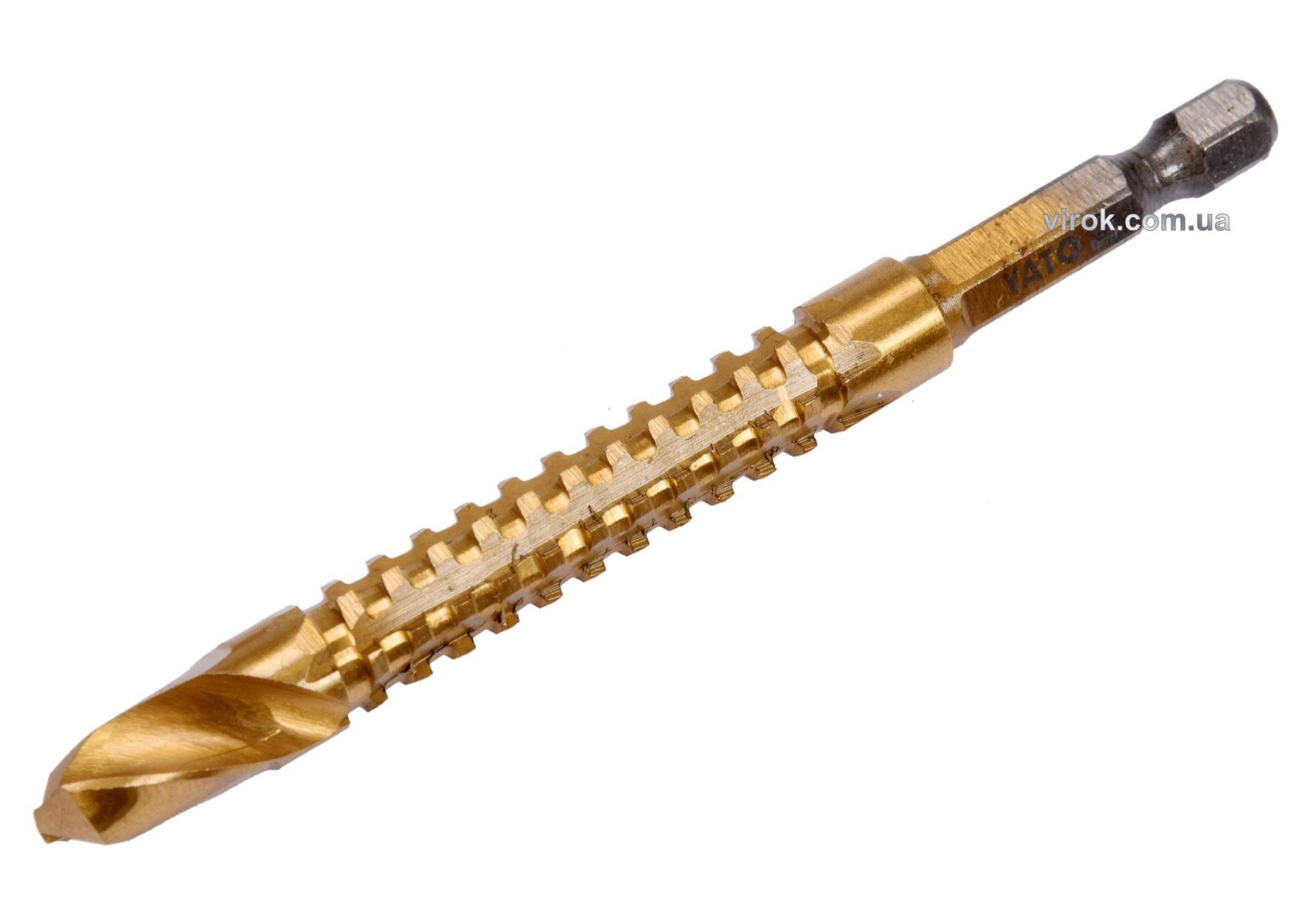 YATO Свердло фрезерувальне по металу YATO : HSS-TIN, Ø= 9 мм, l= 102 мм, HEX - 1/4"  | YT-44827