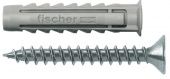 Fischer Дюбель SX 6 x 30 с кромкой и шурупом 4,5 x 40