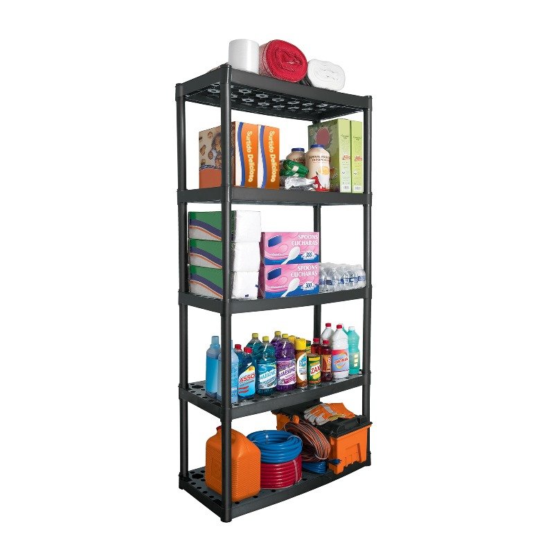 TRUPER EST-5 Стелаж, 5 полиць, надміцний пластик, 68кг/полиця, 340кг/стелаж