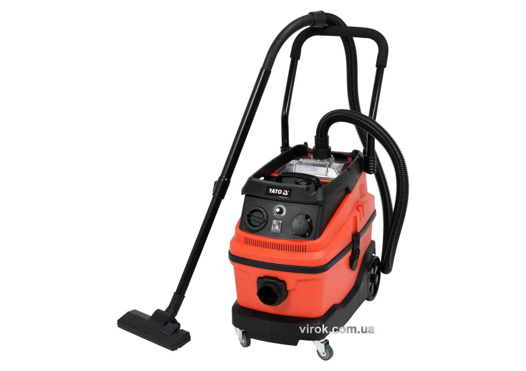 YATO Порохотяг промисловий мережевий YATO: 1600Вт, збірна ємність- 30л, з ручним струшуванням фільтр