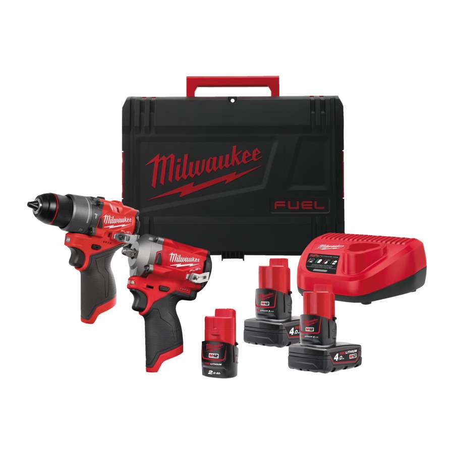 MILWAUKEE Набор аккумуляторных инструментов M12 FPP2H2-423X, 4933481027 | 4933481027