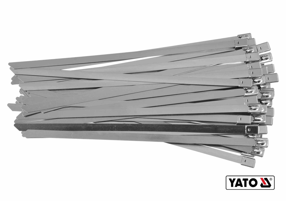 YATO Хомут затискний : 8 х 200 мм з нержавіючої сталі, пак. 50 шт
