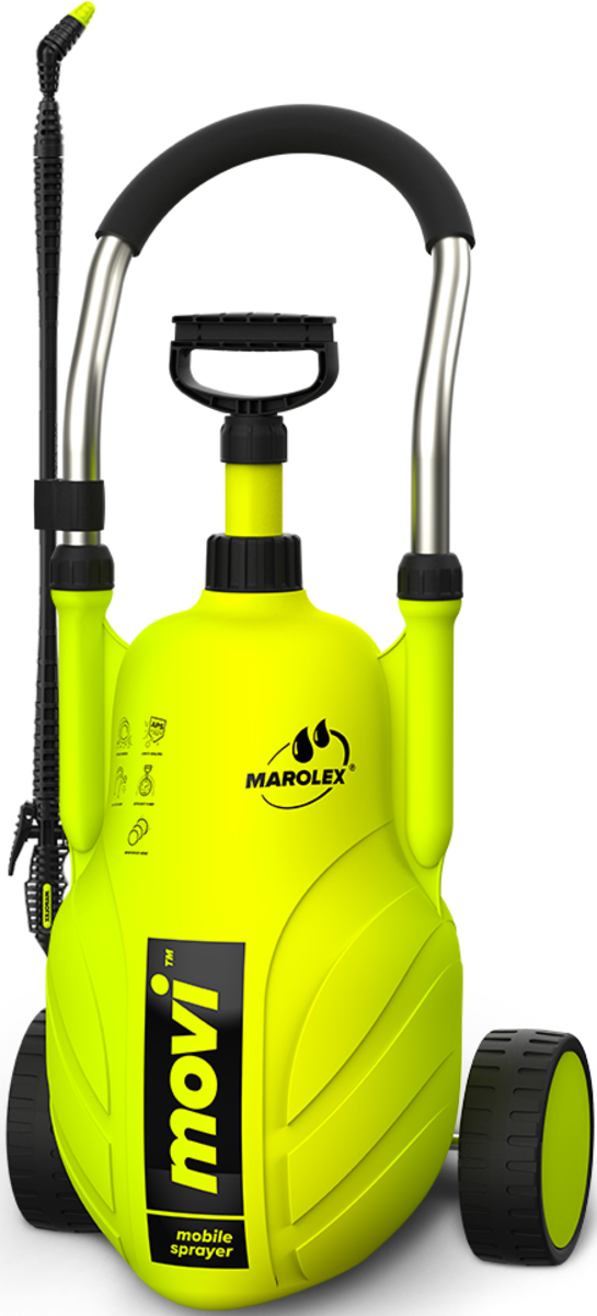 MAROLEX Оприскувач на колесах MOVI : 16 л, штанга- 65-115 см, шланг- 170 см (з композитним захистом)