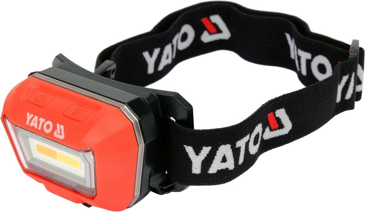YATO Ліхтар діодний на чоло YATO; живл. від Li-Ion акумул 3,7В 1500 мАгод, 160Lm, заряджання від USB