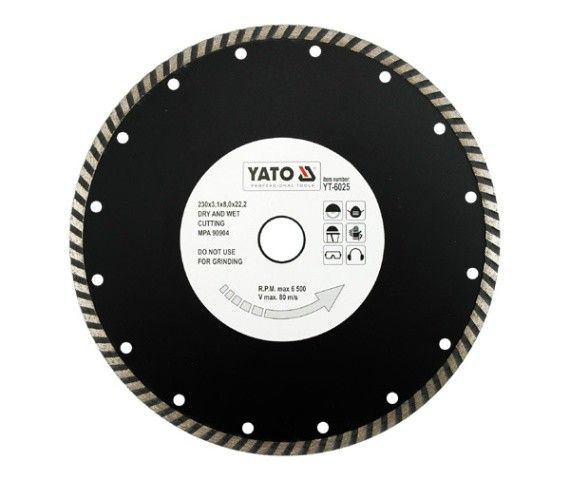 YATO Отрезной алмазный диск TURBO 230мм YT-6025