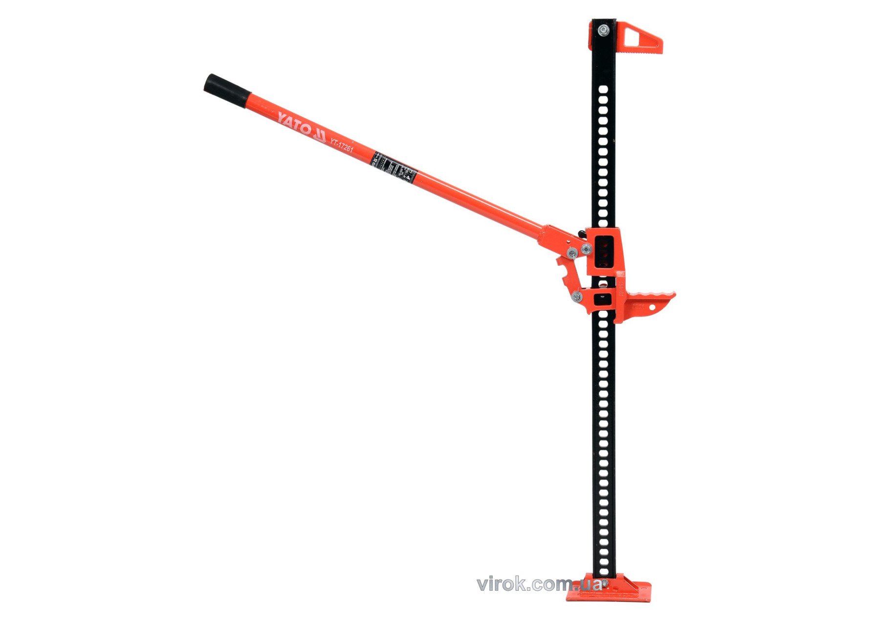 YATO Домкрат рейковий YATO з ручним важелем; для навантаження - 3 т, висота 130-1070 мм  | YT-17261