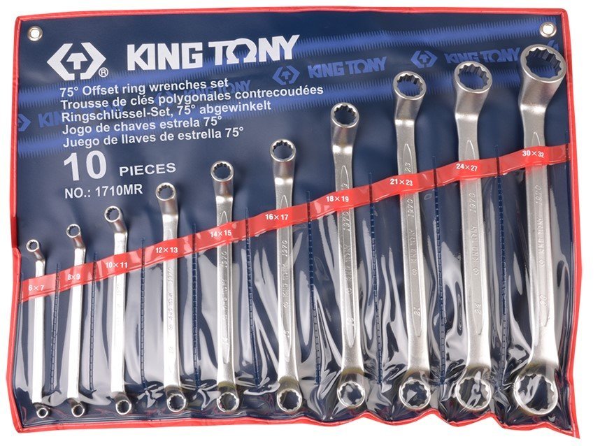 KING TONY Набор ключей накидных 10шт. (6-32 мм) | 1710MR