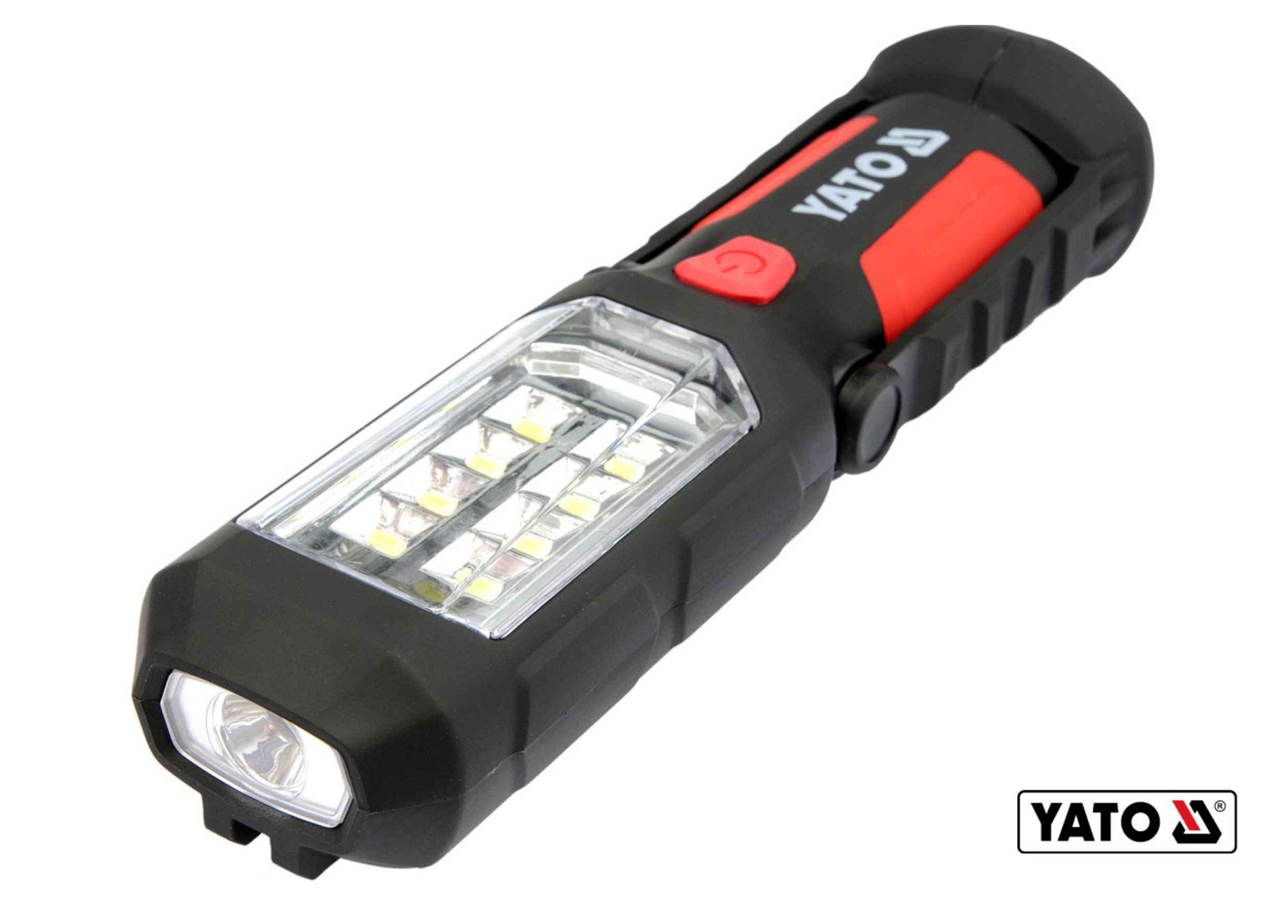YATO Ліхтар LED на батарейки 3Х АА, 8 + 1 діод , гак + магніт , 3 режими світла  | YT-08513