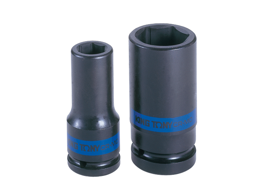 KING TONY Головка глубокая . 19мм, 3/4", 6-гр., тонкостенная, L=80мм, Cr-Mo | 693519M