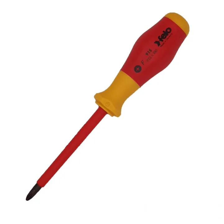Отвертка высоковольтная FELO 1000V PH0x60х80 мм, DIN ISO 2380 (91400190)