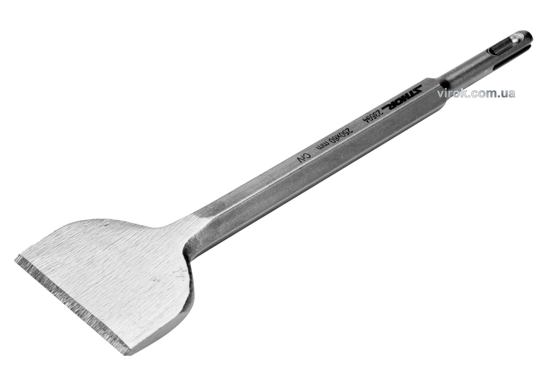 STHOR Долото плоске : SDS+ до перфоратора, Ø= 14 мм, роб. b= 60 мм, l= 250 мм  | 23594