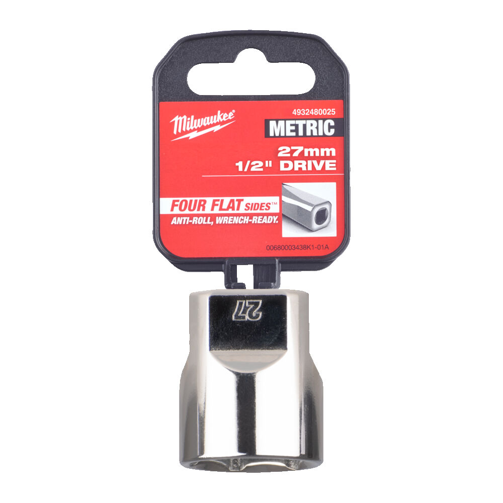 MILWAUKEE Головка хромована метрична 1/2'', 27мм | 4932480025