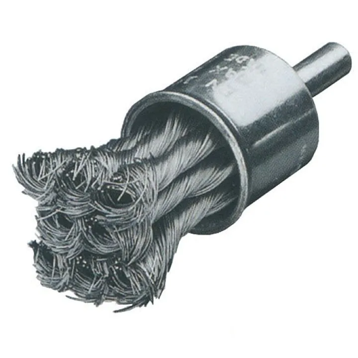 Щетка концевая D22х28 мм, хвостовик 6 мм, ст. проволока 0.5 мм, Z8 жгутов, 20000 об / мин LESSMANN