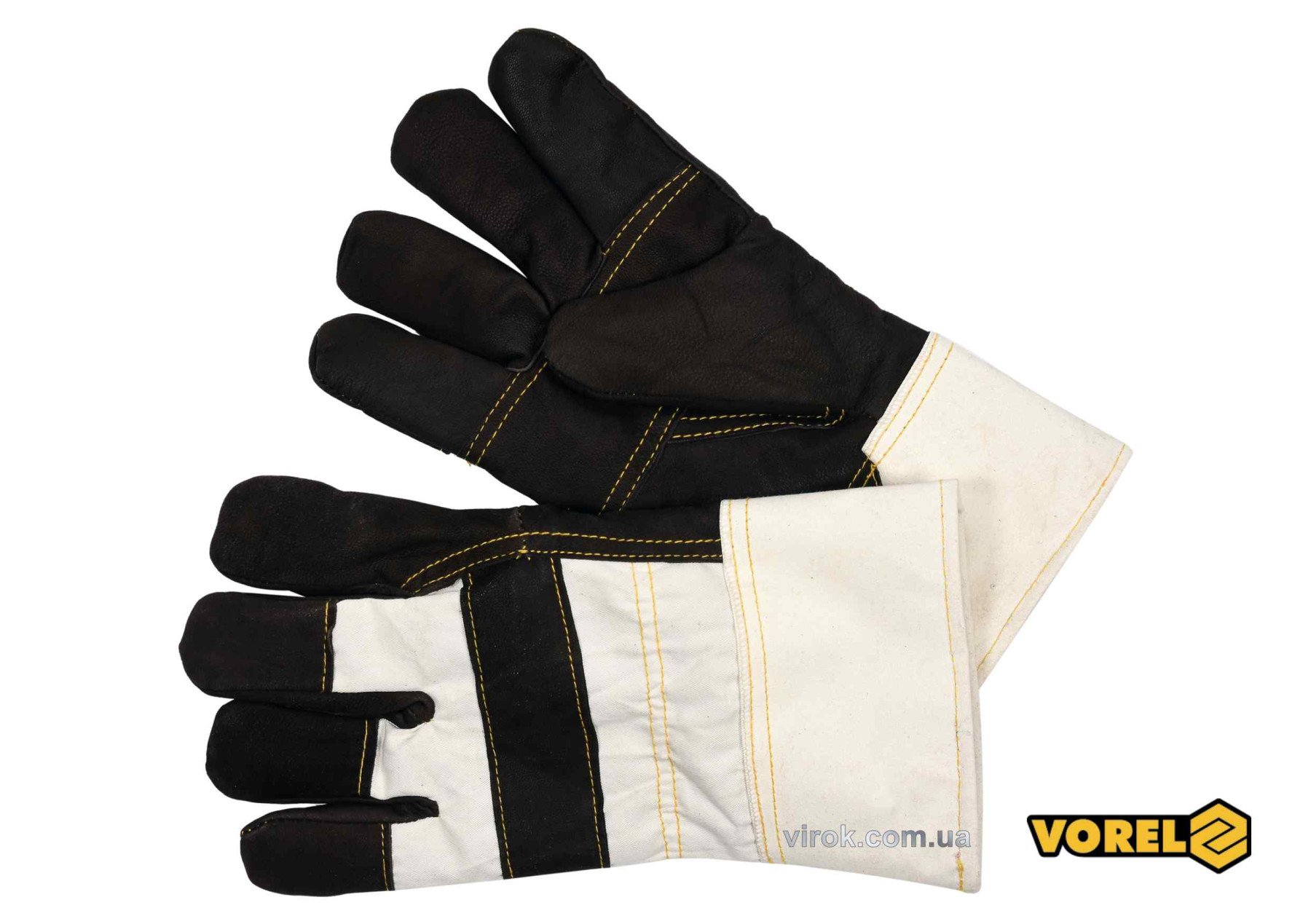 VOREL Рукавиці робочі : бавовна + екошкіра, розмір 11  | 74003