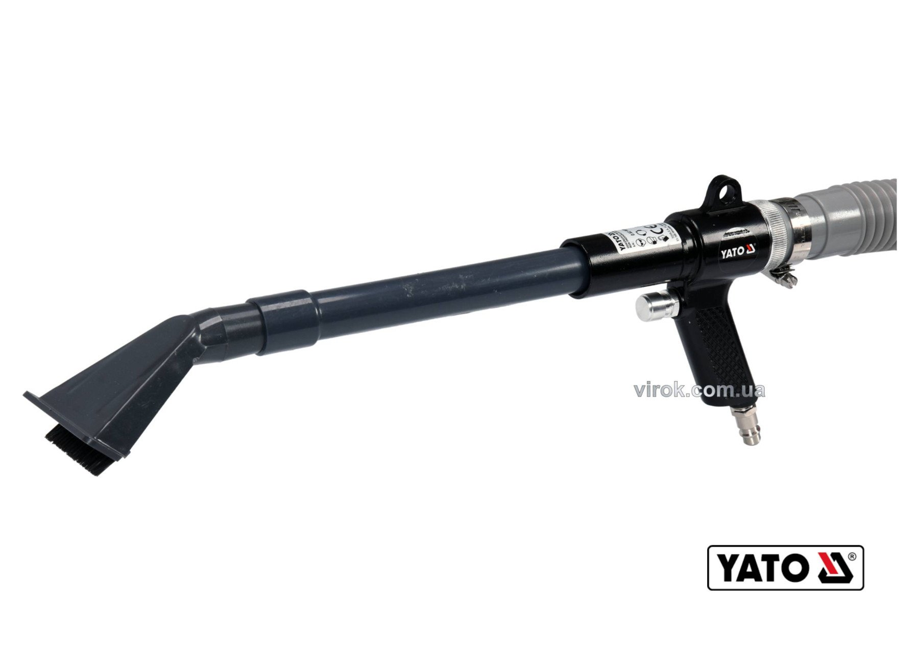 YATO Порохотяг пневматичний YATO : шланг Ø=25 мм, тиск- 0.62 МПа + комплект насадок  | YT-09990