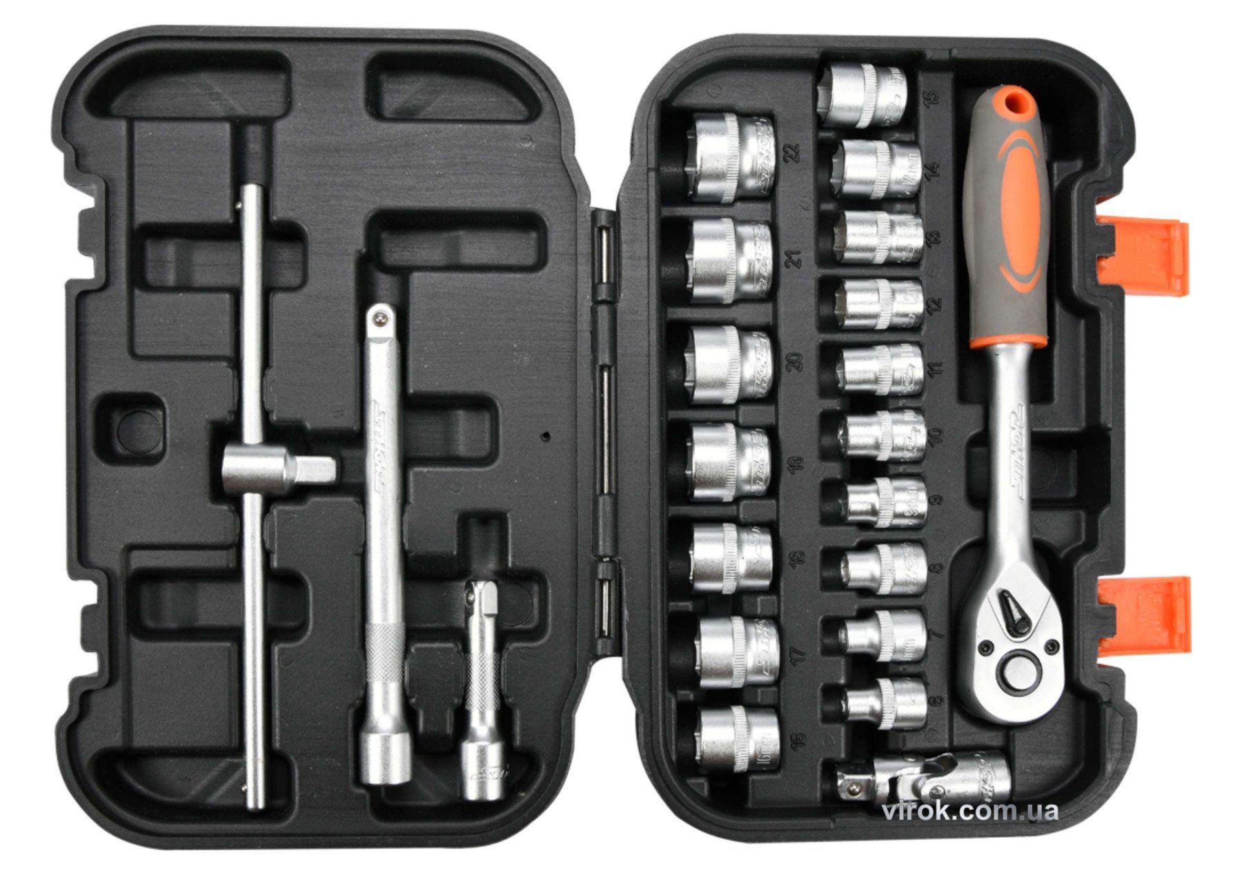 STHOR Набір головок торцевих : квадрат 3/8", з інструментами  | 58661