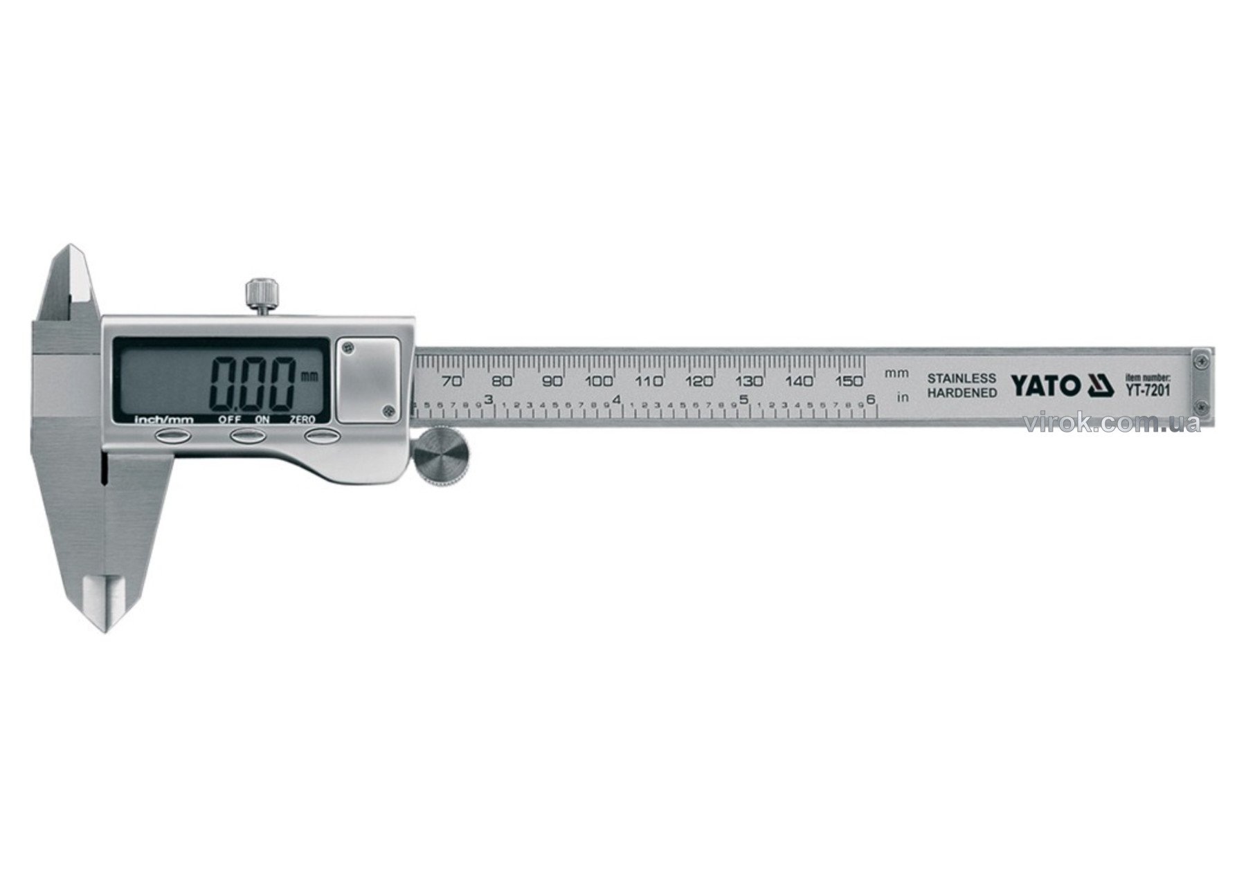 YATO Штангенциркуль електронний YATO : L= 150 мм, точність ± 0,03 мм  | YT-7201