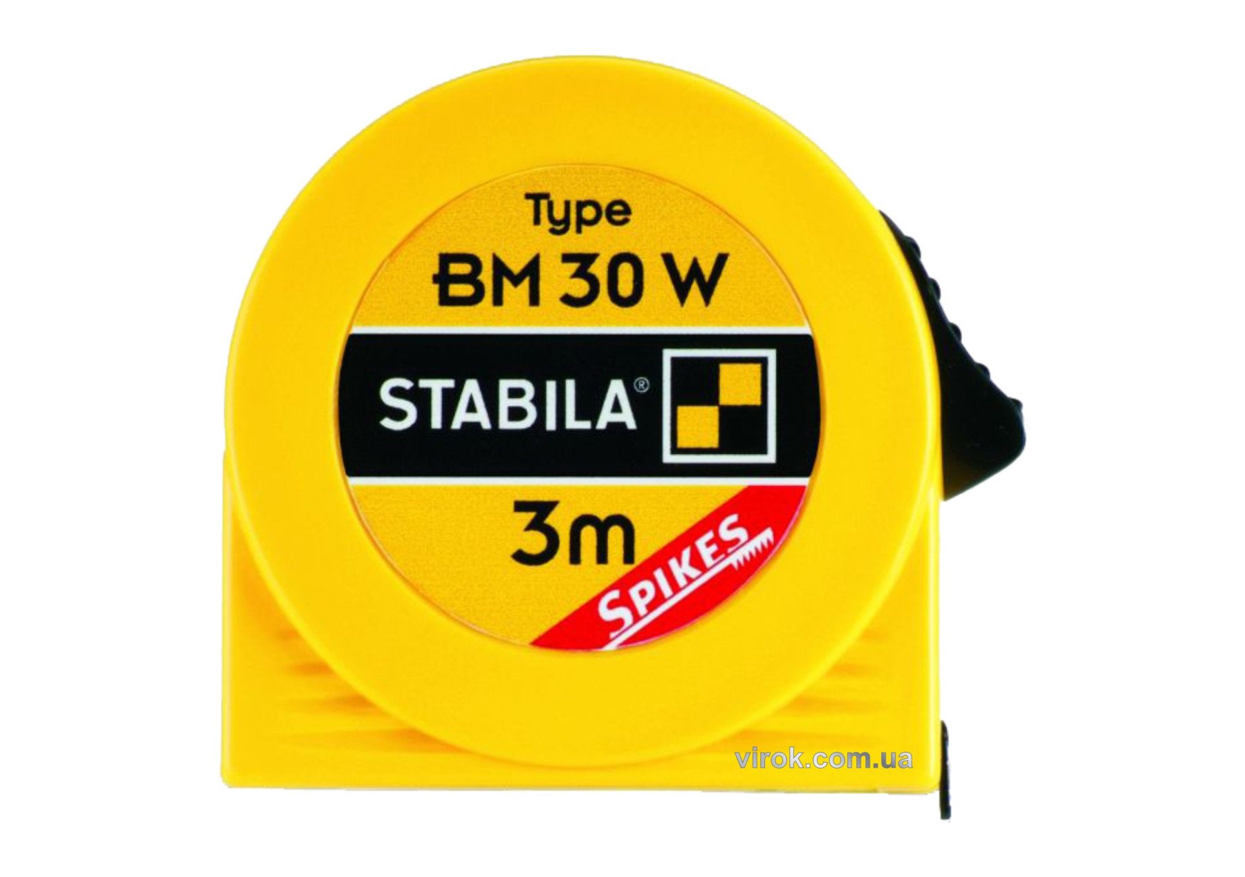 STABILA Рулетка Type BM30 W : L= 3 м x 16 мм, пласт. корпус з сталевою стрічкою | 16456
