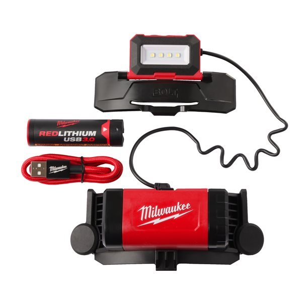 MILWAUKEE Аккумуляторный налобный фонарь USB L4BOLTHL-301 600 люмен | 4933479902