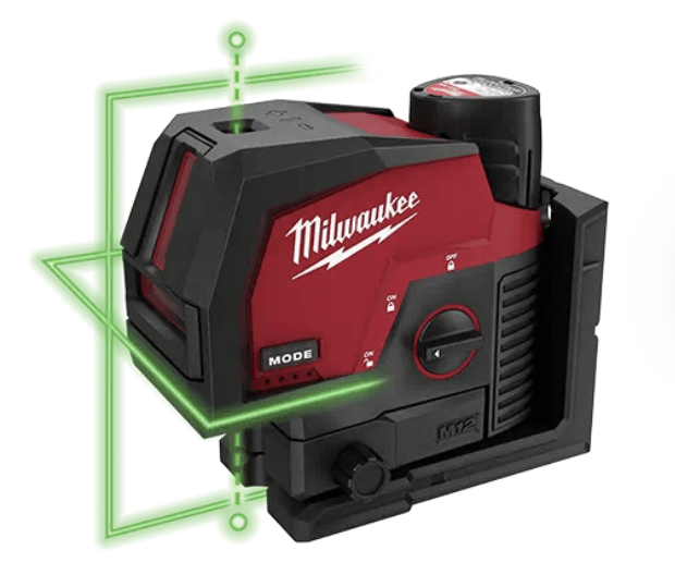 MILWAUKEE Линейно-точечный лазерный нивелир M12 3PL-0C 4933478100 с зелёным лучом | 4933478100