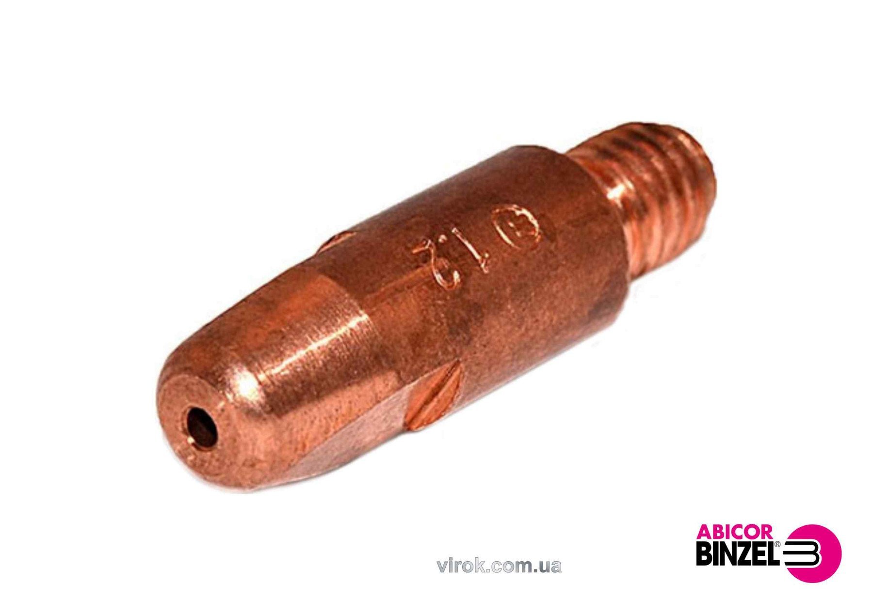 ABICOR BINZEL Накінечник зварювальний : E-Cu, M6 x 1.2 x 28 мм (D=8) | 140,0379
