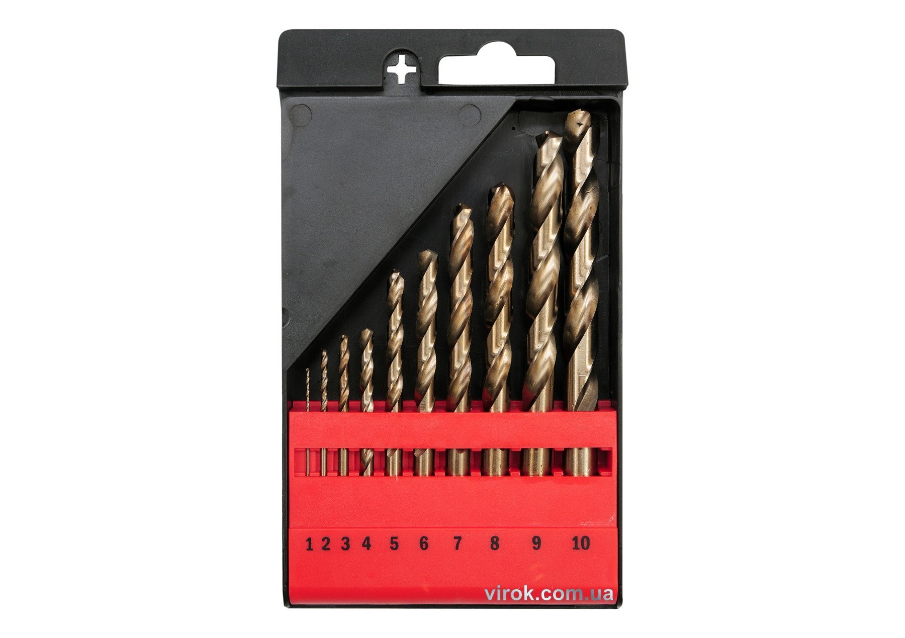 YATO Свердла по металу кобальтові YATO : Co-HSS, Ø= 1-10 мм (Набір/ 10 Шт.)  | YT-41603