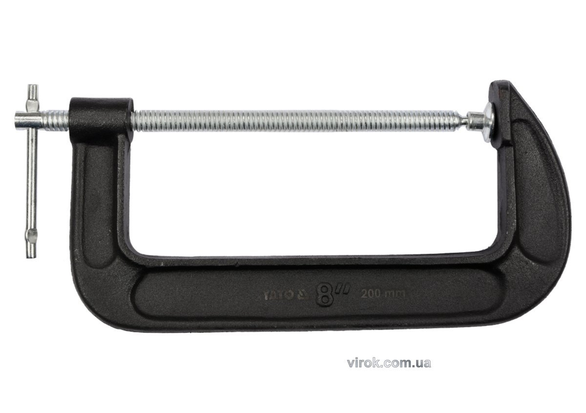 YATO Струбцина з гвинтовим затиском "G" подібна YATO; l= 200 мм (8")  | YT-64256