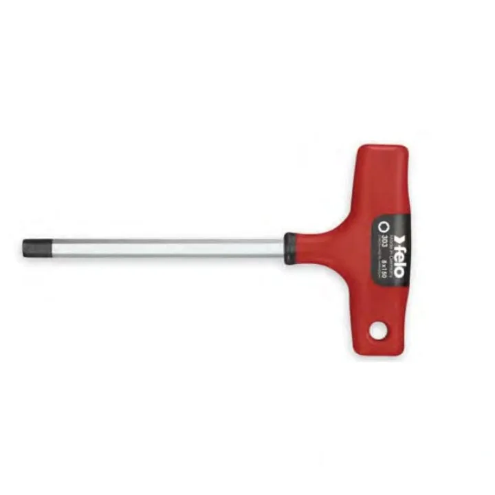 Отвертка Т-образная FELO, HEX 5,0х150 мм, покрытие ручки SoftGrip (30305560)