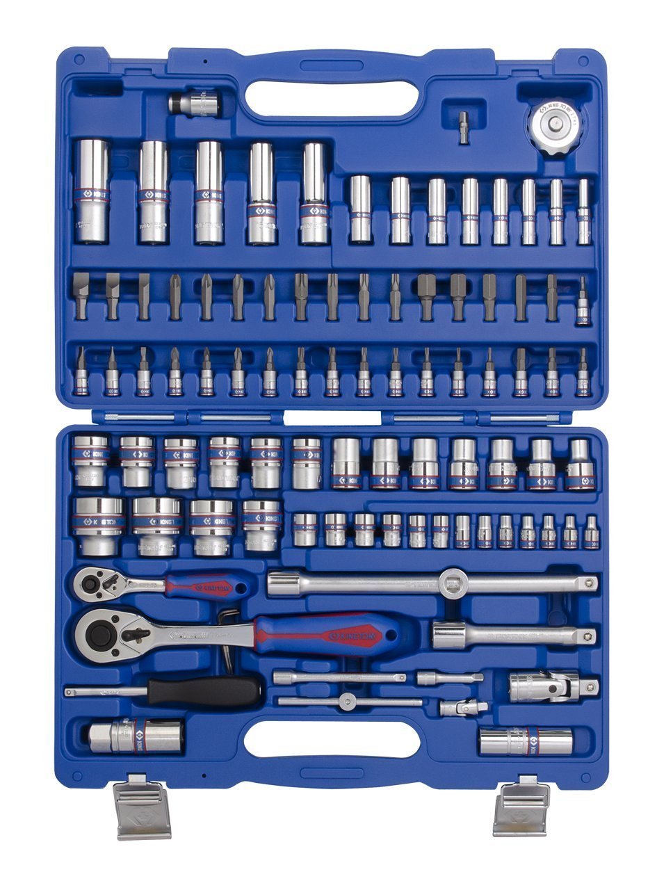 KING TONY Набор инструментов универсальный 96 ед. 1/4"+1/2" 6-ти гранные | SC7596MR