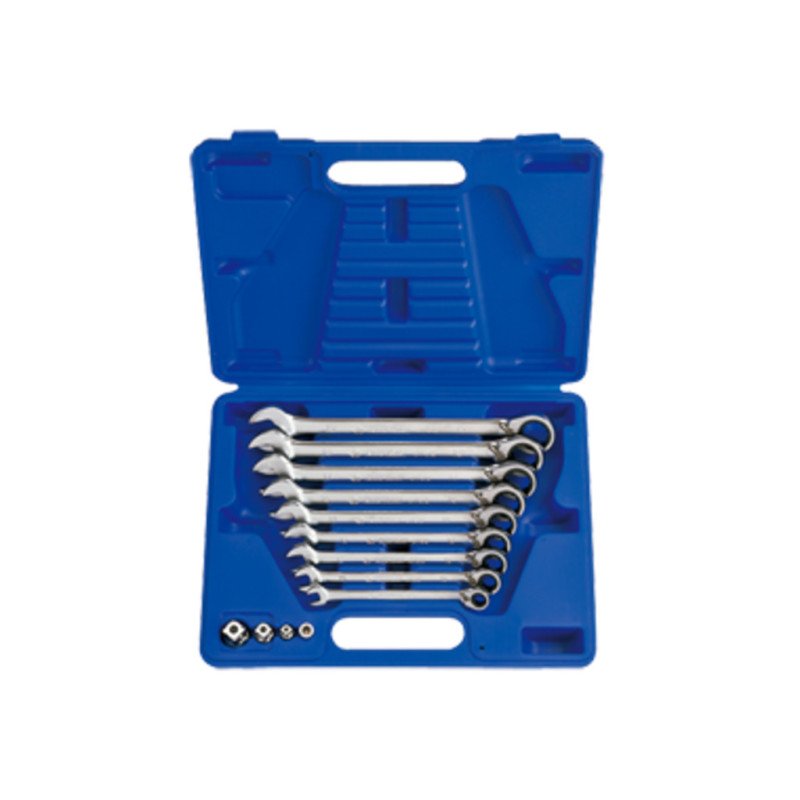 KING TONY Набор ключей комби с трещоткой 13 ед. (8-19мм) в кейсе, с флашком | 13213MR