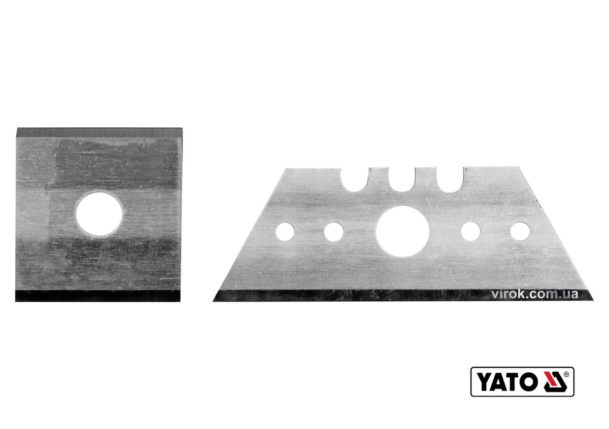 YATO Леза змінні до рубанка по г/к плитах YT-76260 YATO: трапеційне- 53х18х32 мм, квадрат- 23мм, 2шт