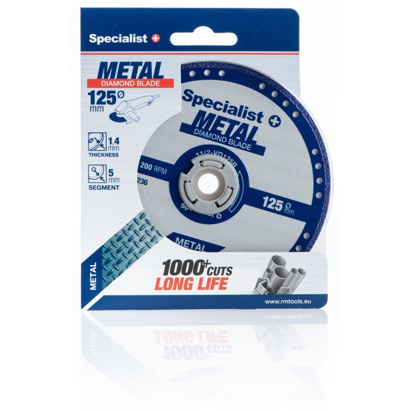Specialist+ Диск алмазний по металу Specialist+ METAL 125x22 // 11/2-VD125R