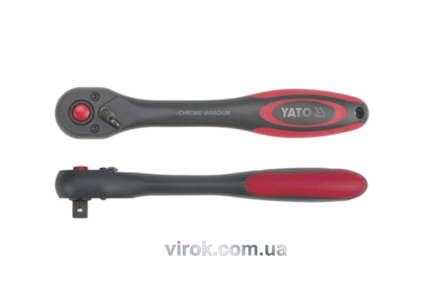 YATO Тріщатка YATO : квадрат 1/2", 72T, L= 257 мм, ручка покрита пластиком  | YT-0292