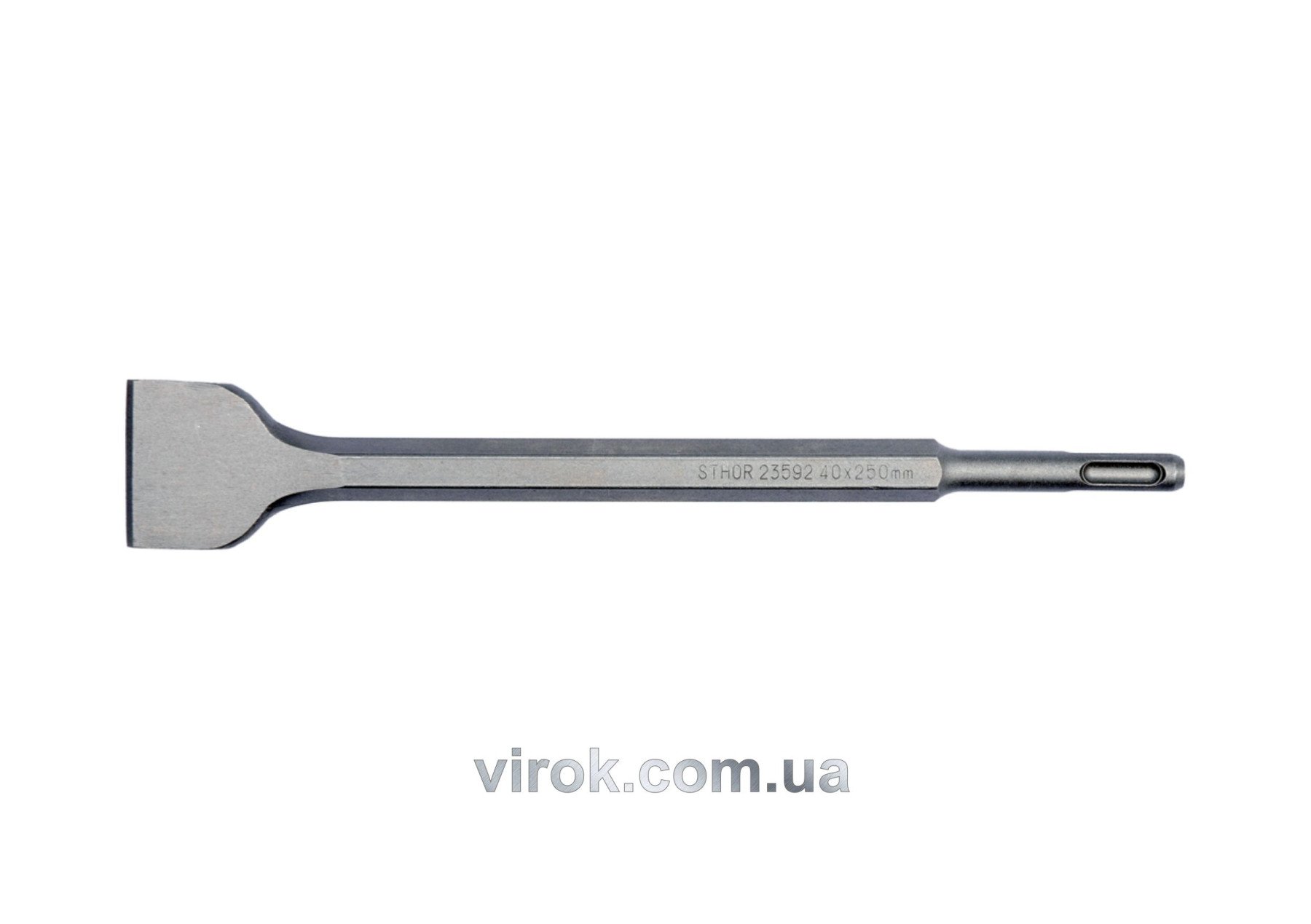 STHOR Долото плоске : SDS+ до перфоратора, Ø= 14 мм, роб. b= 40 мм, l= 250 мм  | 23592