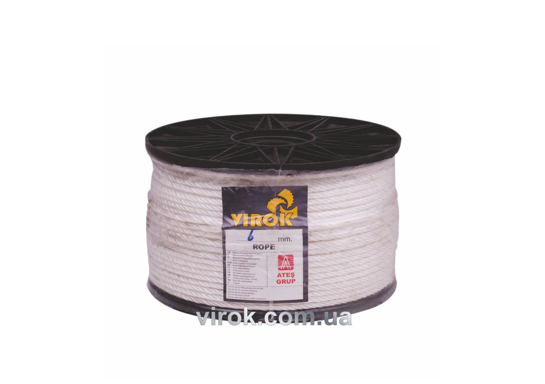 VIROK Канат поліпропіленовий ЕВА 12 мм Х 150 м. (пластикова бобіна) | 86V048