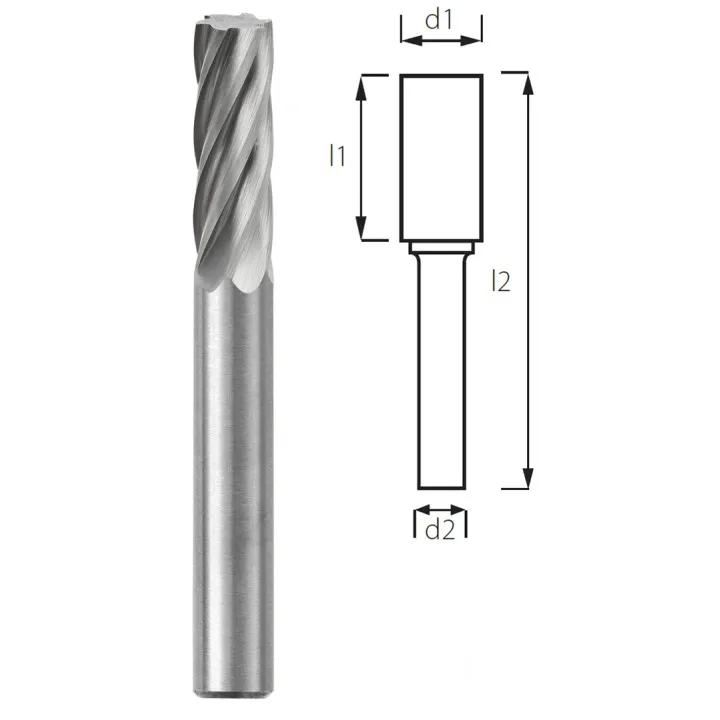 Борфреза цилиндрическая без торцевых зубцов PROFITOOL - 6х18х50х6 мм (A06186-3)