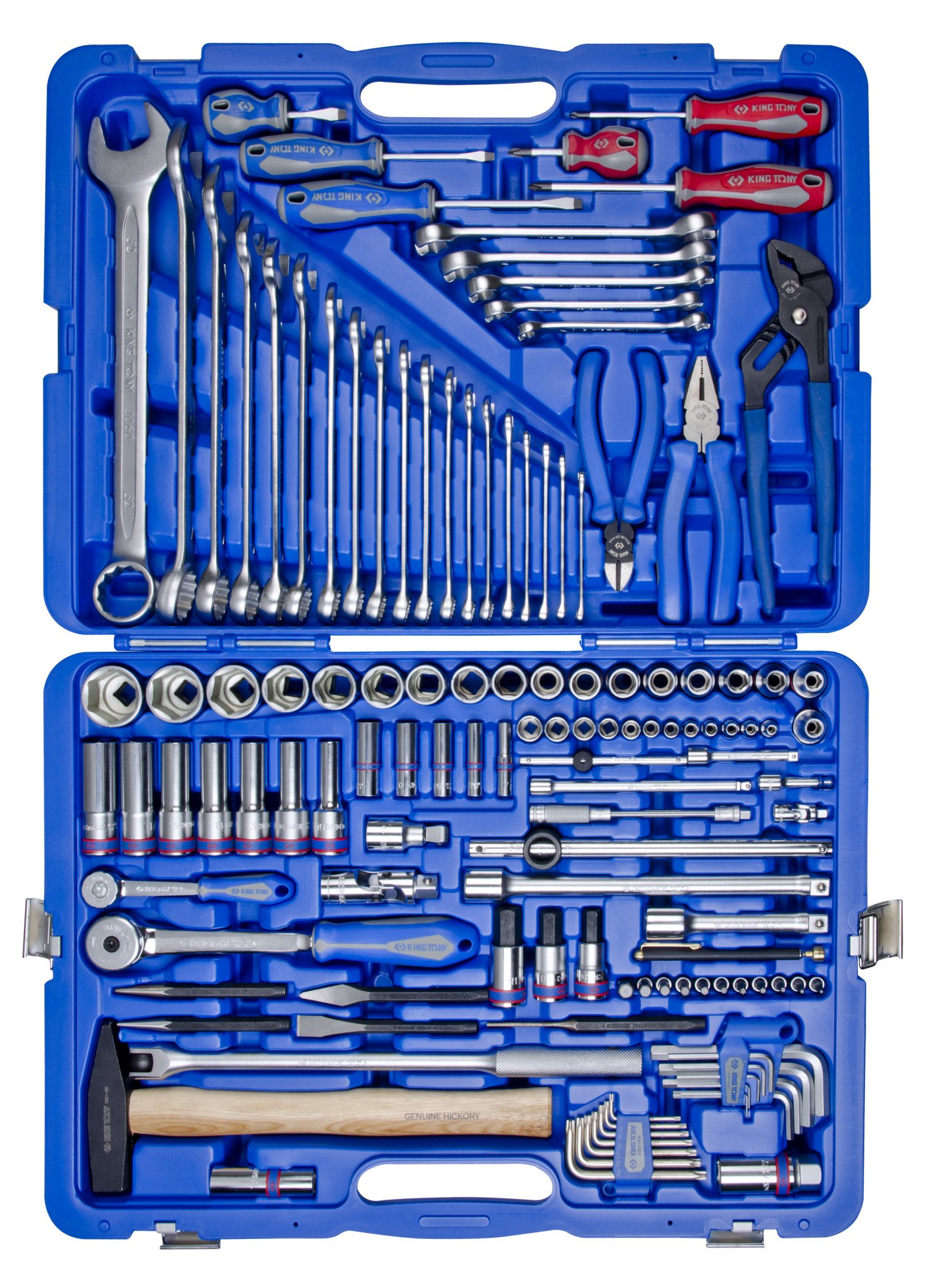 KING TONY Набор инструментов универсальный 128 ед. 1/4"+1/2" 6-ти гранные | 7528MR