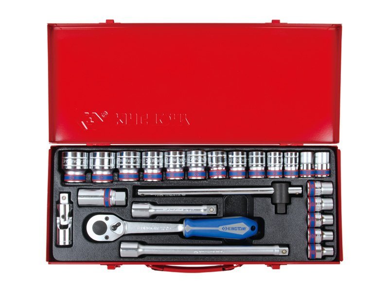 KING TONY Набор головок 1/2" 24 ед. 12-ти гранные, (10-32мм) | 4028MR