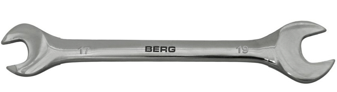48-110 Ключ ріжковий двосторонній Cr-V 17x19 мм | Berg