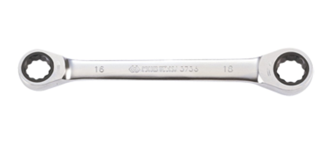 KING TONY Ключ накидной с трещоткой 17мм*19мм | 37361719M