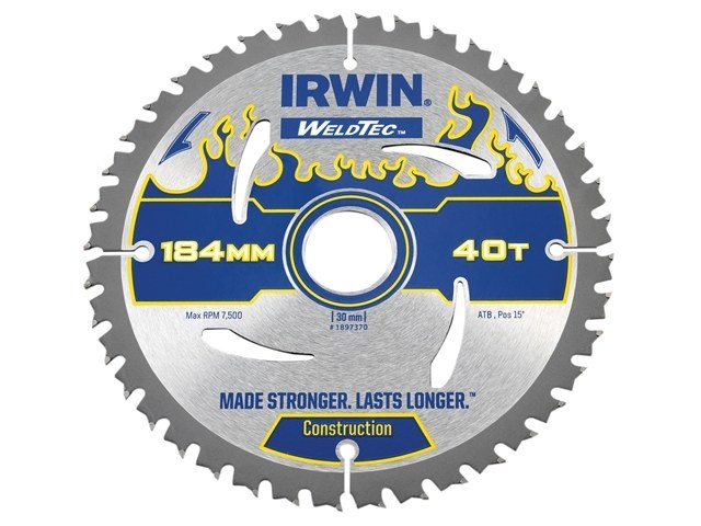 IRWIN Диск пильный по деревоматериалам Weldtec CSB 184мм/40T/30/20 AR30, | 1897370