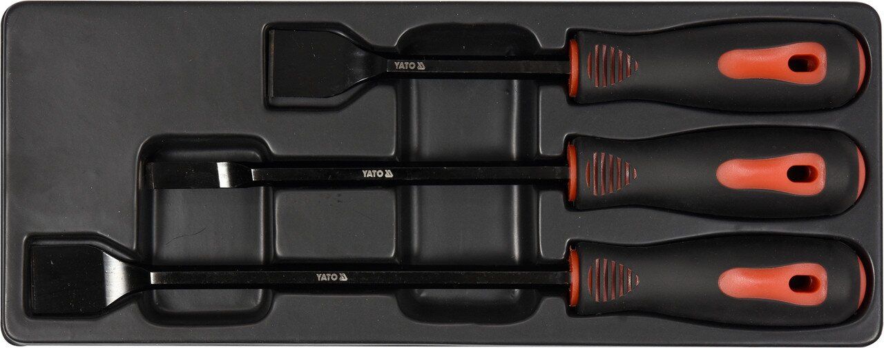 YATO Набір скребків сталевих YATO : 25 x 220 мм, 10 x 270 мм, 25 x 310 мм, Cr-V, 3 шт  | YT-08474