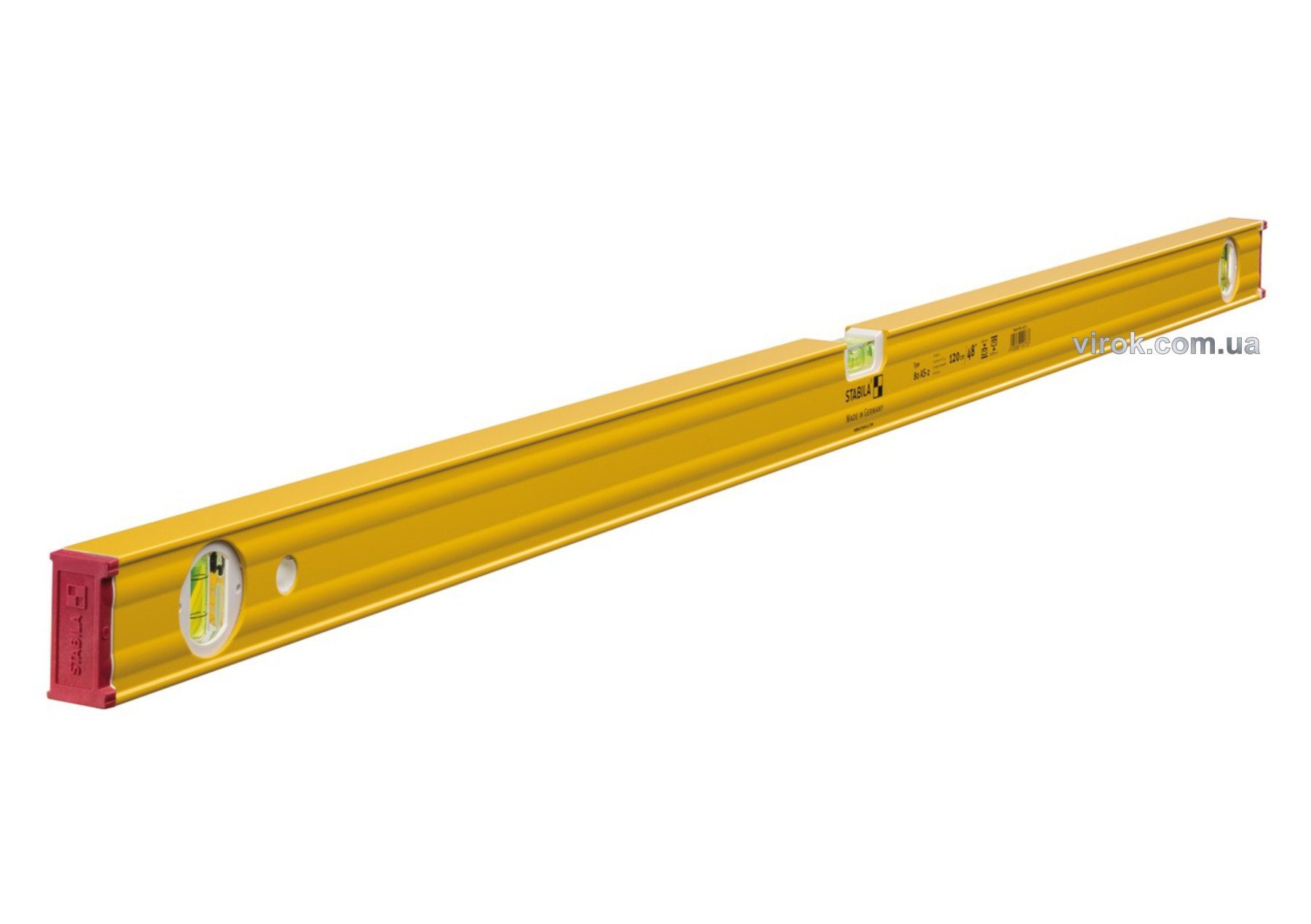 STABILA Рівень Type 80 AS-2 : L= 100 см, 3 капсули. ударостійкий профіль (ребр.жостк) ковпачки | 191