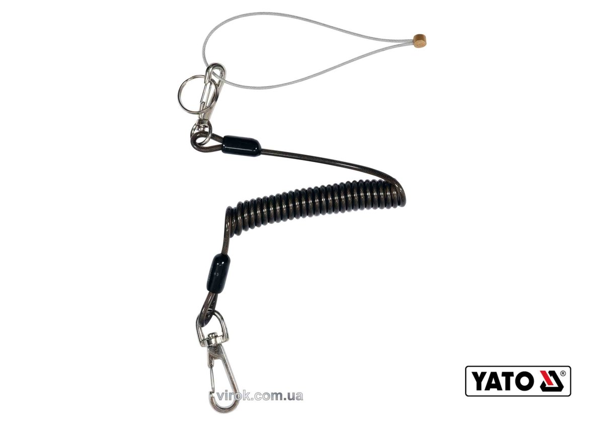 YATO Мотузка стяжна для збереження інструментів YATO: Ø=1.5 мм, l= 52-170 мм, M≤ 3кг +2 карабіни  | 