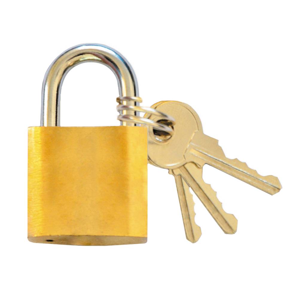 Замок навісний латунний з посиленою дужкою, 75мм Technics | 70-044