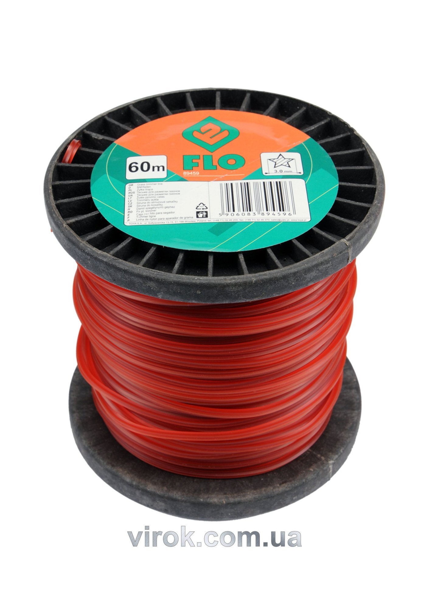 FLO Жилка для тримера зірка : Ø= 3 мм, l= 60 м (бобіна)  | 89459
