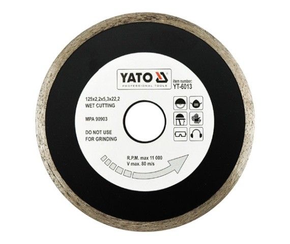YATO Отрезной алм. диск д/мокрой резки 125мм YT-6013
