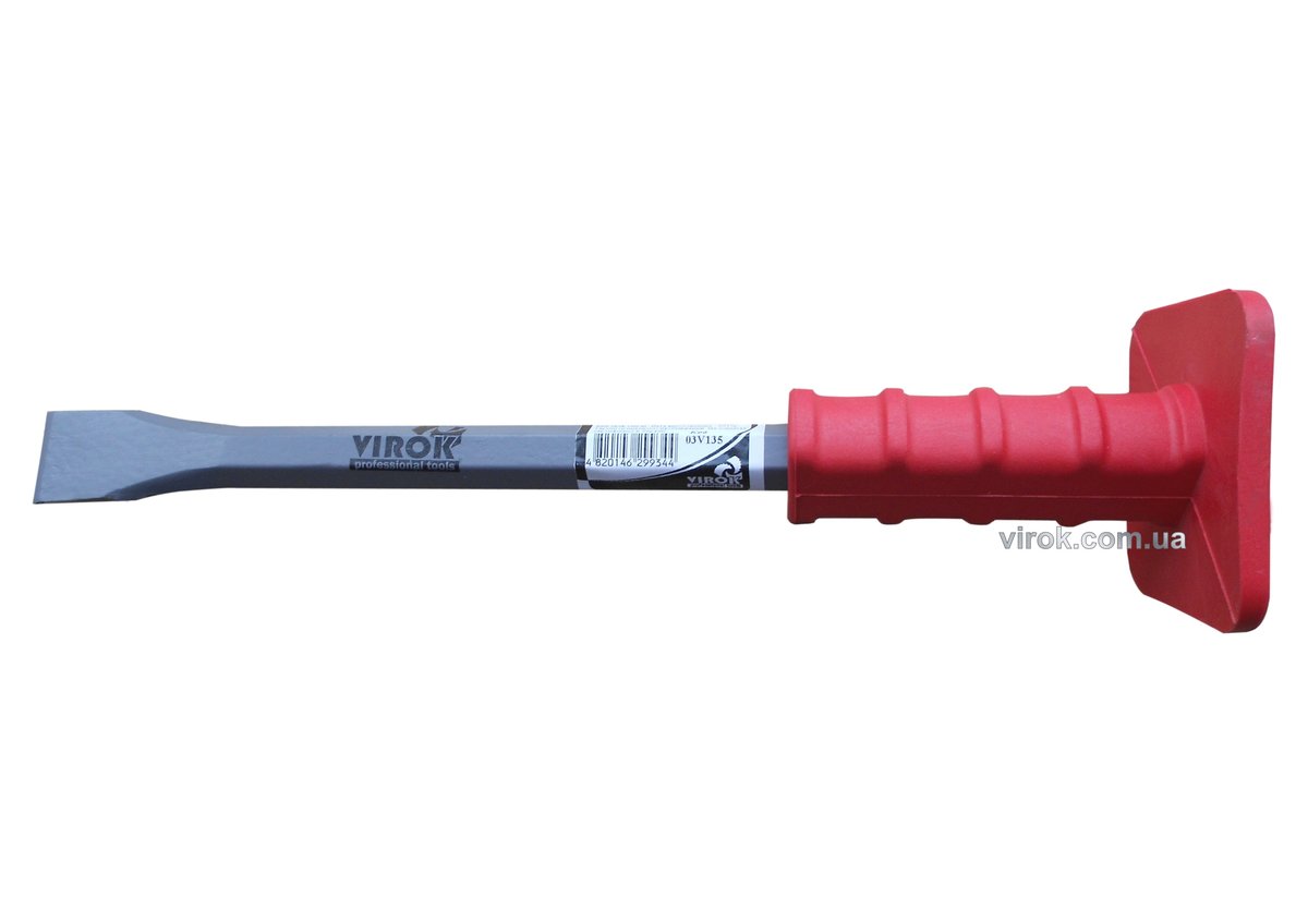 VIROK Зубило каменяра з гумовою ручкою 250 мм | 03V125