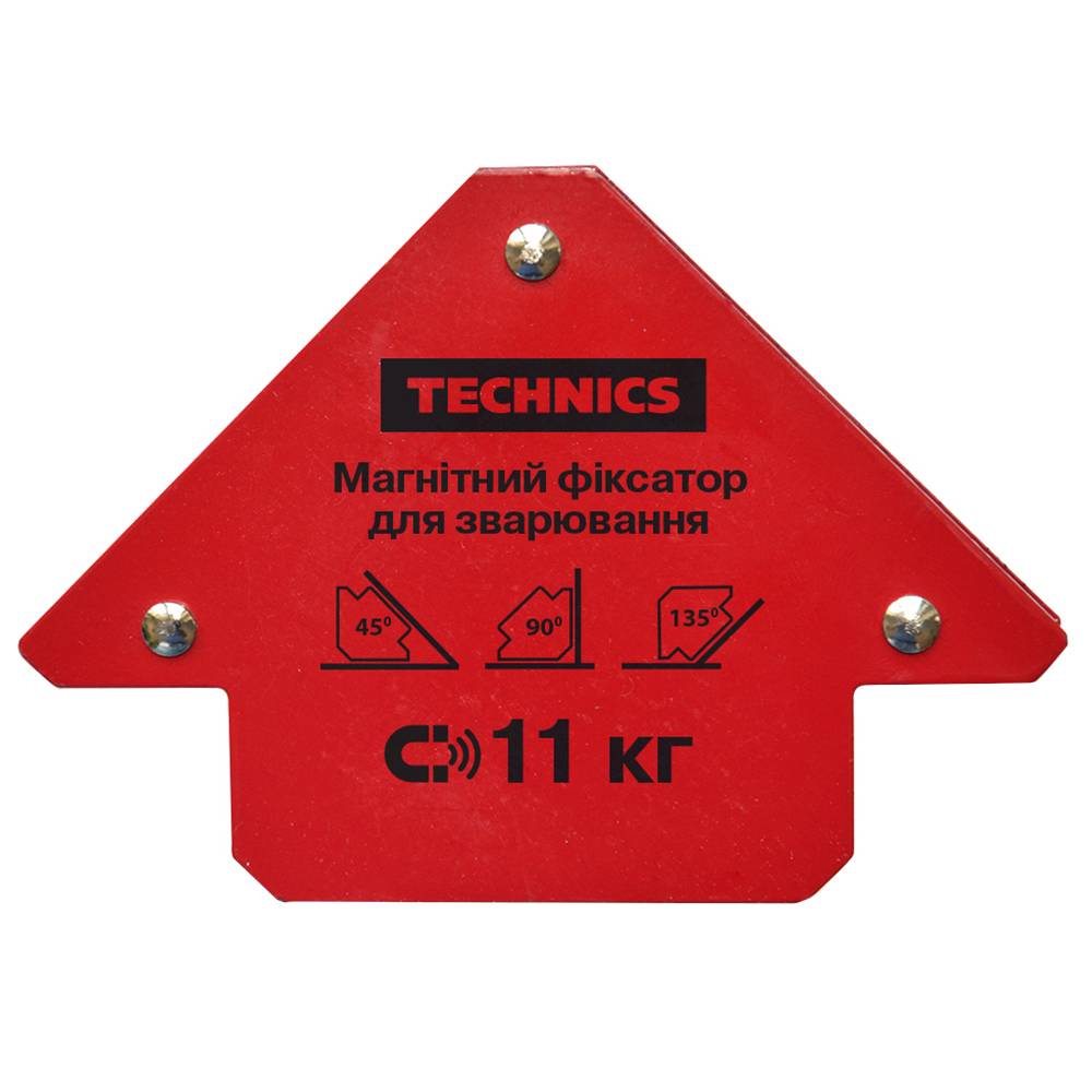Магнітний фіксатор для зварювання Стріла, 120х190 мм, кути 45°, 90°, 135° Technics Master | 12-162